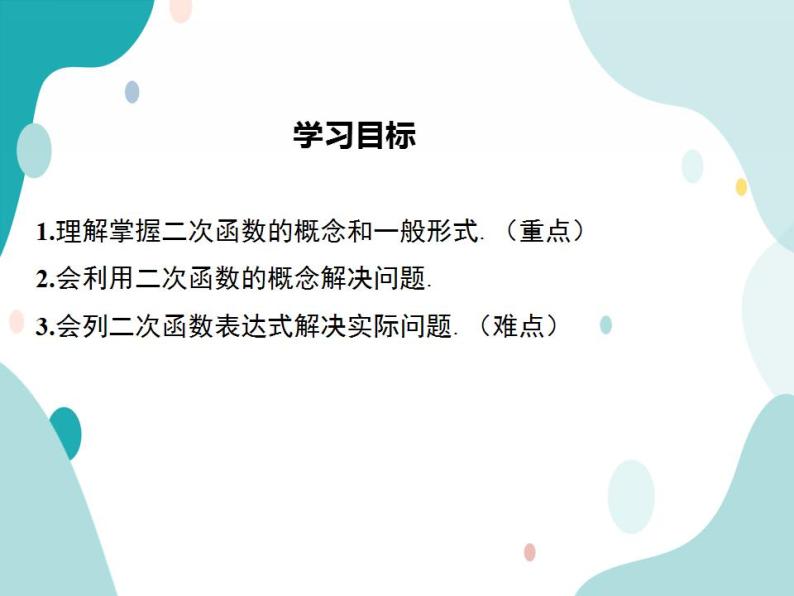 21.1二次函数（课件ppt）九年级上册数学教材教学（沪科版）02