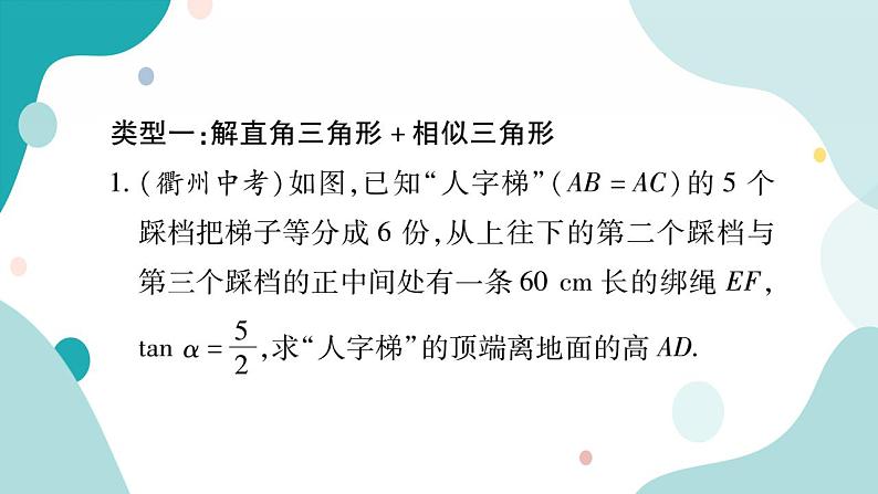 专题七 解直角三角形的综合运用（二）（课件ppt）九年级上册数学教辅作业（沪科版）第2页