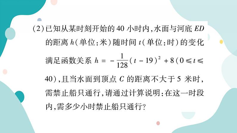 专题三 实际问题与二次函数（课件ppt）九年级上册数学教辅作业（沪科版）08