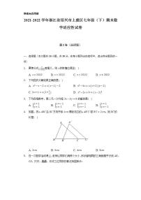 2021-2022学年浙江省绍兴市上虞区七年级（下）期末数学适应性试卷（Word解析版）