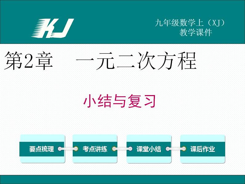 第2章 一元二次方程 小结与复习(湘教版九年级数学上册课件)第1页