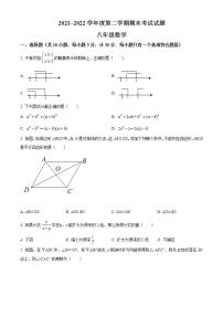 陕西省西安市高新一中2021-2022学年八年级下学期期末考试 数学试题(word版含答案)