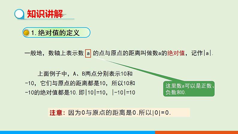 人教版七年级数学上册 1.2.4 绝对值（第1课时） 教学课件04