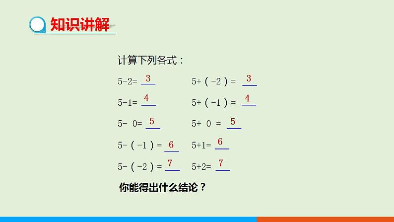 人教版七年级数学上册 1.3.2 有理数的减法（第1课时） 教学课件04