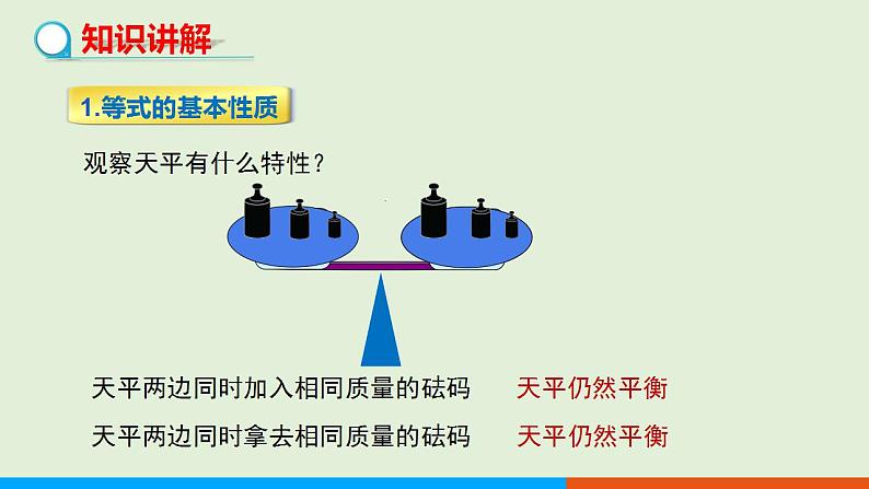 人教版七年级数学上册 3.1.2 等式的性质 教学课件第5页