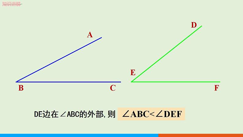 人教版七年级数学上册 4.3 第2课时  角的比较与运算 教学课件第7页