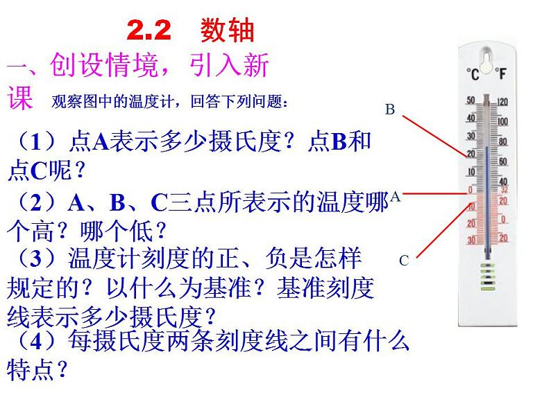 人教版七年级数学上册--1.2.2数轴-课件2第2页