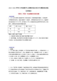 专题08 利用一次函数解决实际问题-2021-2022学年八年级数学上册期末综合复习专题提优训练（苏科版）