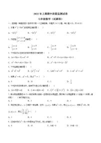 湖南省永州市新田县2021-2022学年七年级下学期期中数学试题(word版含答案)