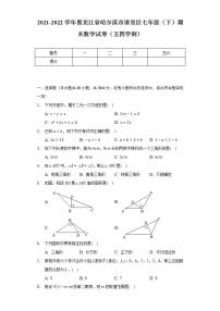 2021-2022学年黑龙江省哈尔滨市道里区七年级（下）期末数学试卷（五四学制）（Word解析版）