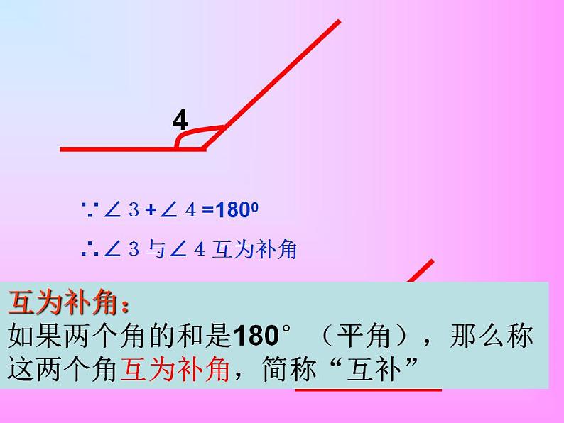 人教版七年级数学上册--4.3.3余角和补角-课件1第8页