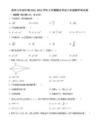 福建省泉州市鲤城区第七中学2021-2022学年八年级上学期期末考试数学试题(word版含答案)