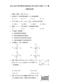 2021-2022学年黑龙江省牡丹江市宁安市八年级（下）期末数学试卷（Word解析版）