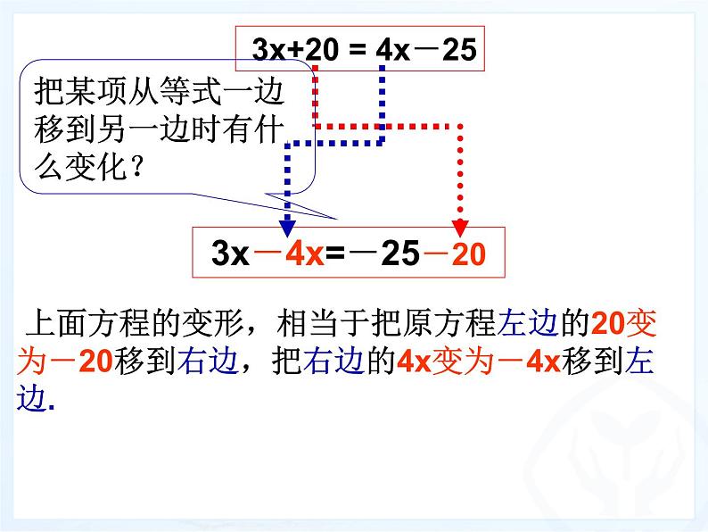 人教版七年级数学上册--3.2解一元一次方程（一）—移项-课件1第4页