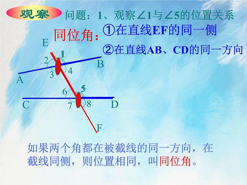 人教版（五四学制）7上数学 12.1.3 同位角、内错角、同旁内角 课件+教案03