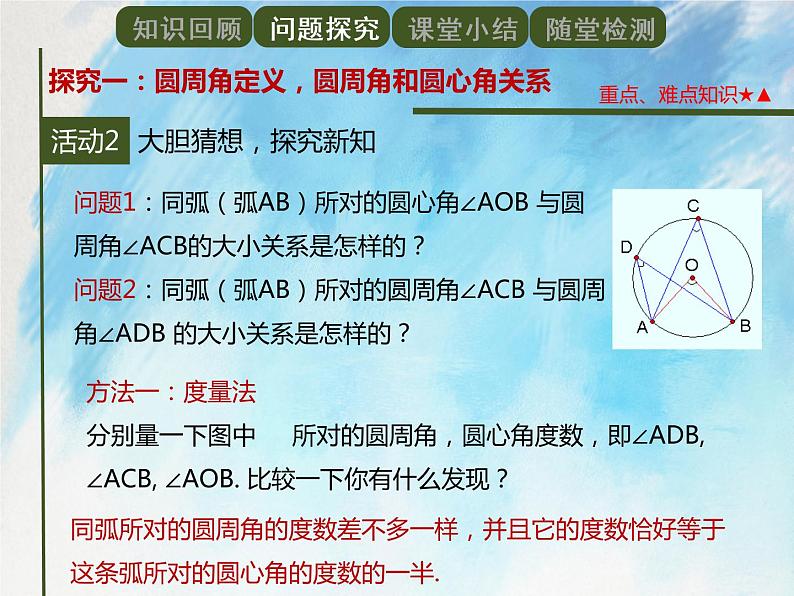 人教版（五四学制）9上数学 31.1.4 圆周角 第一课时 课件+教案05