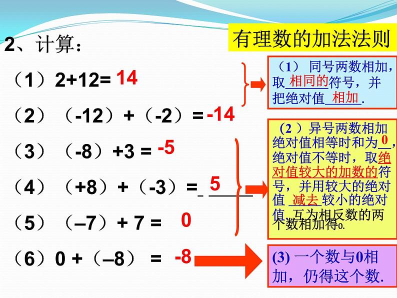 人教版七年级数学上册--1.3.2有理数的减法-课件4第3页