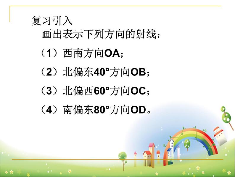 人教版七年级数学上册--4.3.3余角和补角-方位角-课件3第2页