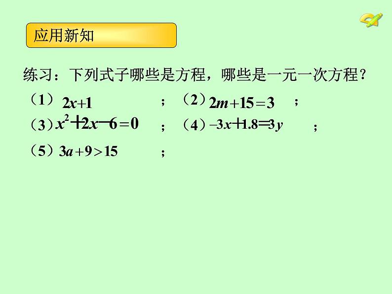 人教版七年级数学上册--3.1.1一元一次方程-课件3第5页