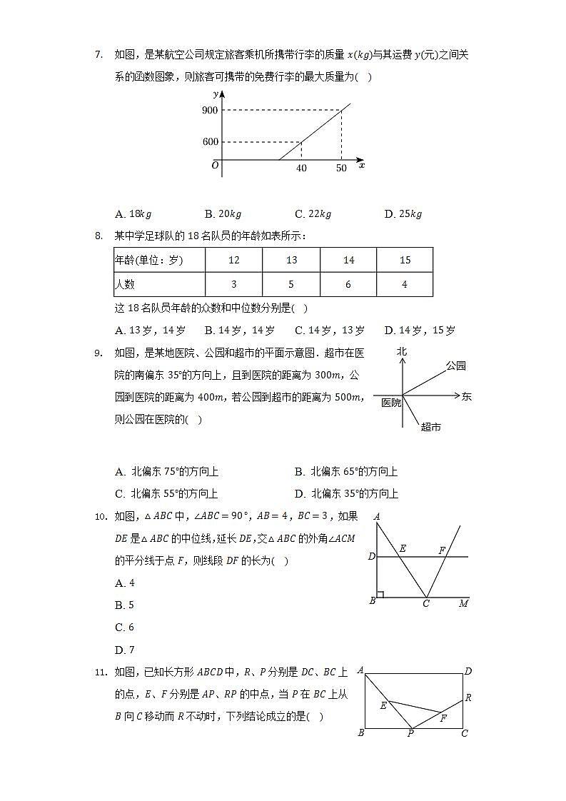 2021-2022学年河北省承德市平泉市八年级（下）期末数学试卷（Word解析版）第2页