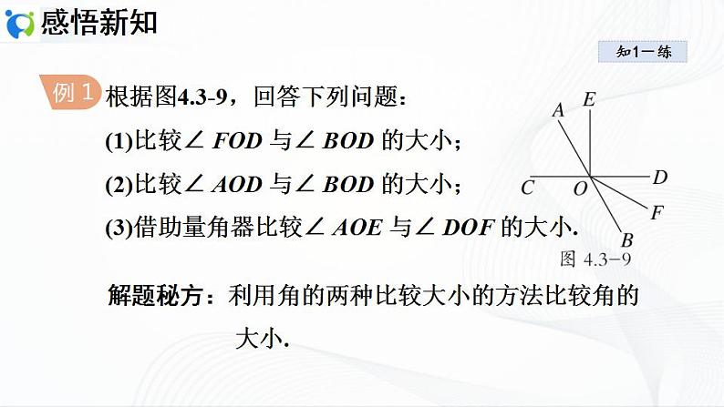 人教版数学七年级上册4.3.2 角的比较与运算【课件+练习】06