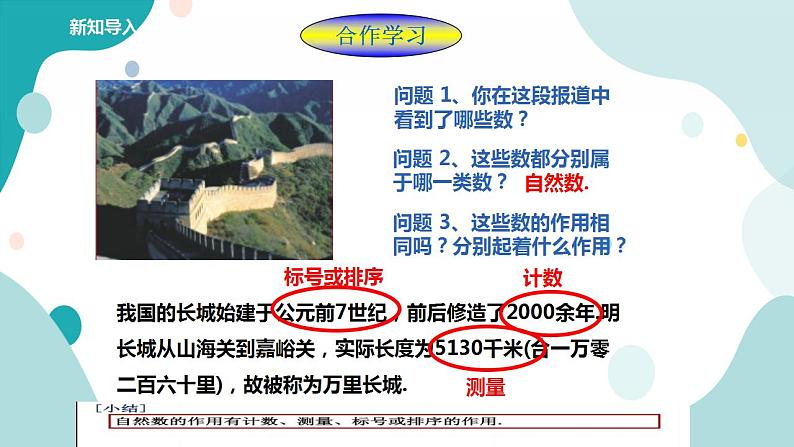 浙教版7年级上册数学1.1从自然数到有理数（1）课件第3页