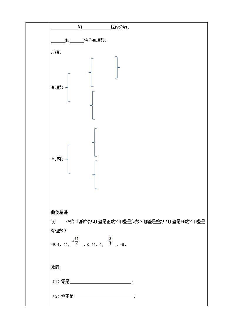 浙教版7年级上册数学1.1从自然数到有理数（2） 课件+教案+学案02