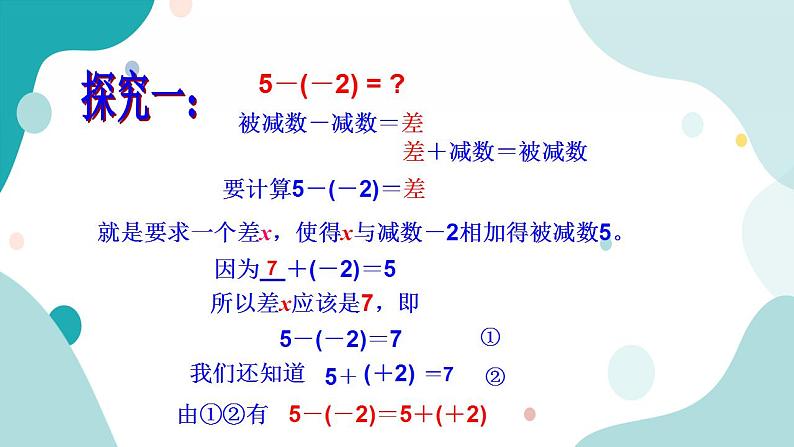 浙教版7年级上册数学2.2有理数的减法（1） 课件+教案+学案05