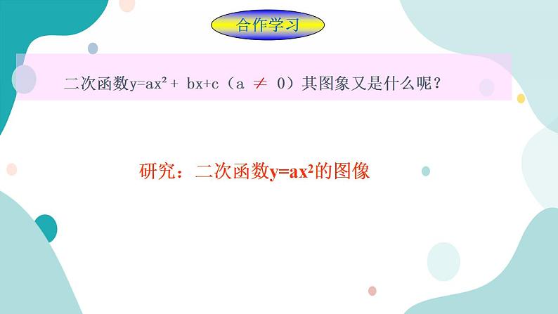 浙教版9年级上册数学1.2二次函数的图像（1）课件第3页