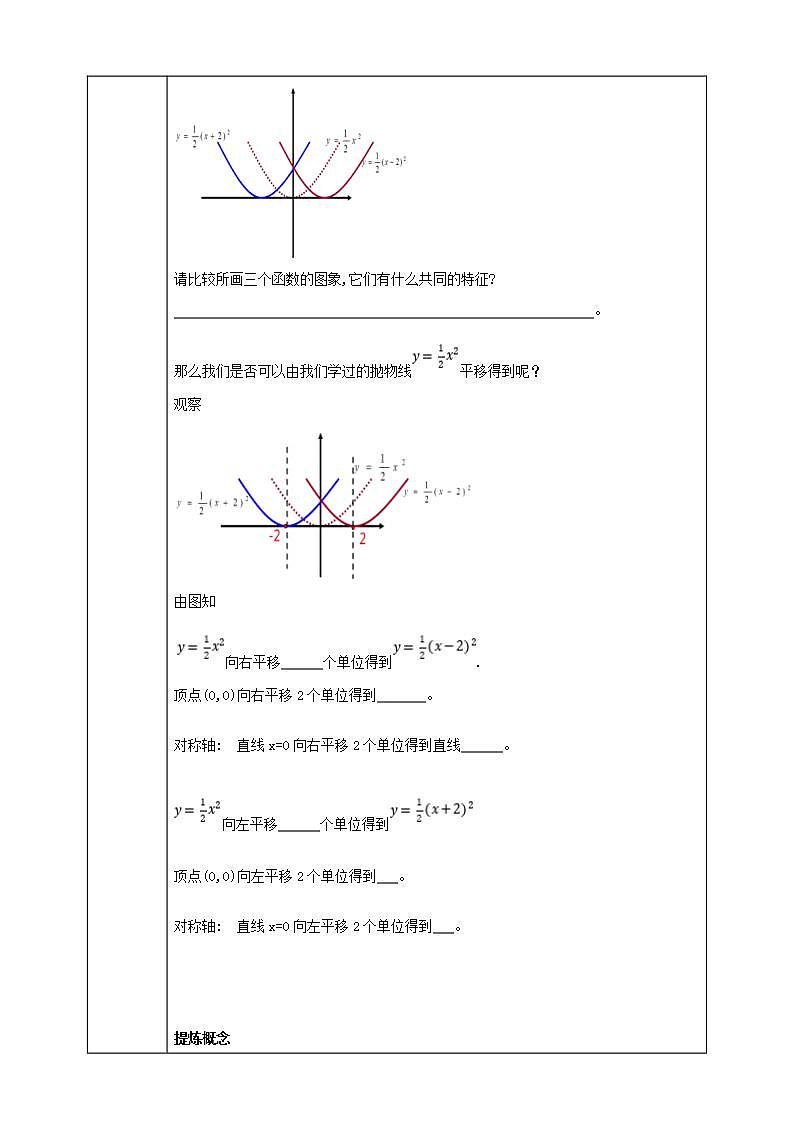 浙教版9年级上册数学1.2二次函数的图像（2） 课件+教案+学案02