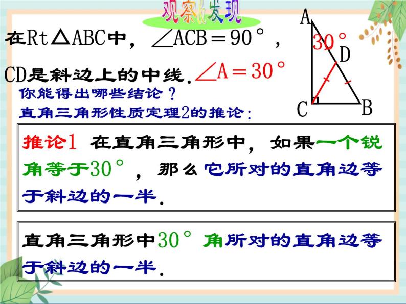 沪教版五四制数学八上19.8 《直角三角形的性质（2）》课件+教案04