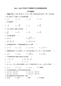 辽宁省大连市金普新区2021-2022学年下学期八年级数学期中试卷(word版含答案)