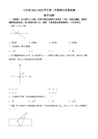 山东省德州市乐陵市2021-2022学年七年级下学期期中数学试题(word版含答案)