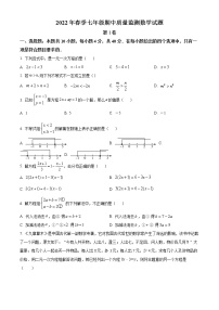 福建省泉州市安溪县2021-2022学年七年级下学期期中数学试题(word版含答案)