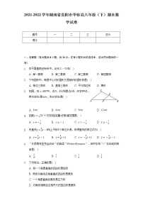 2021-2022学年湖南省岳阳市华容县八年级（下）期末数学试卷（Word解析版）