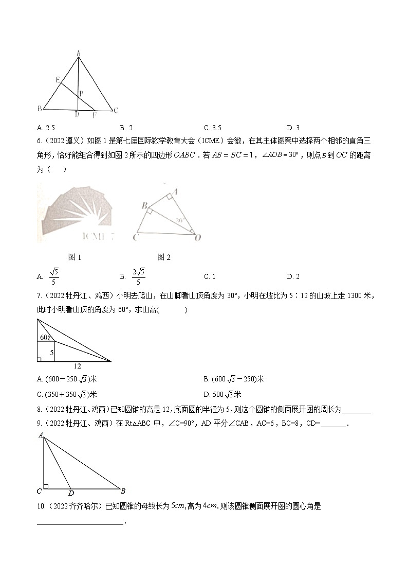 2022年中考数学真题汇编：勾股定理(含解析)第2页