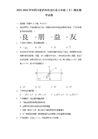 2021-2022学年四川省泸州市合江县七年级（下）期末数学试卷（Word解析版）