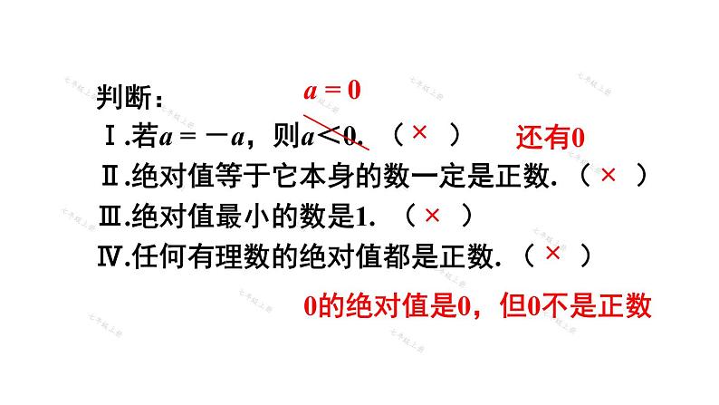 人教版七年级数学上册课件--1.2.4绝对值08