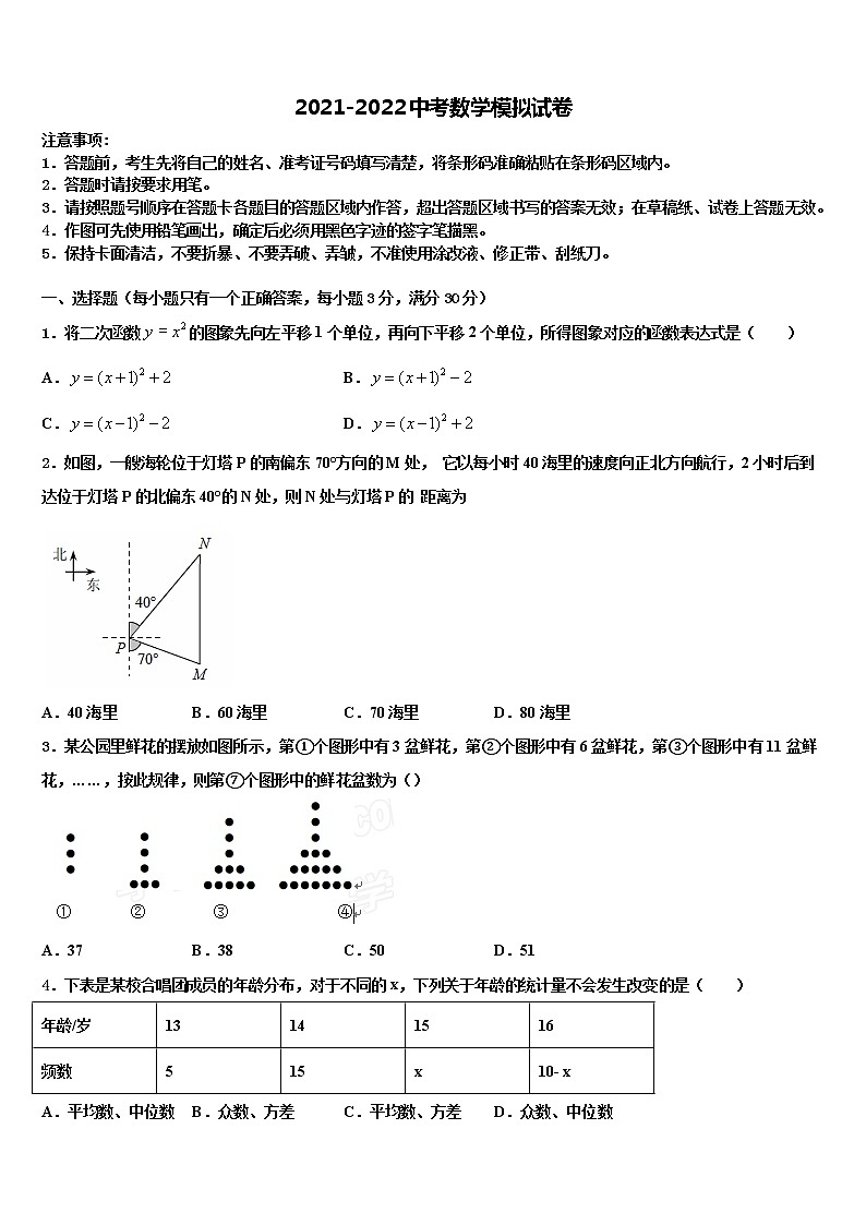 2022年山东省安丘市景芝中学中考数学考前最后一卷含解析第1页
