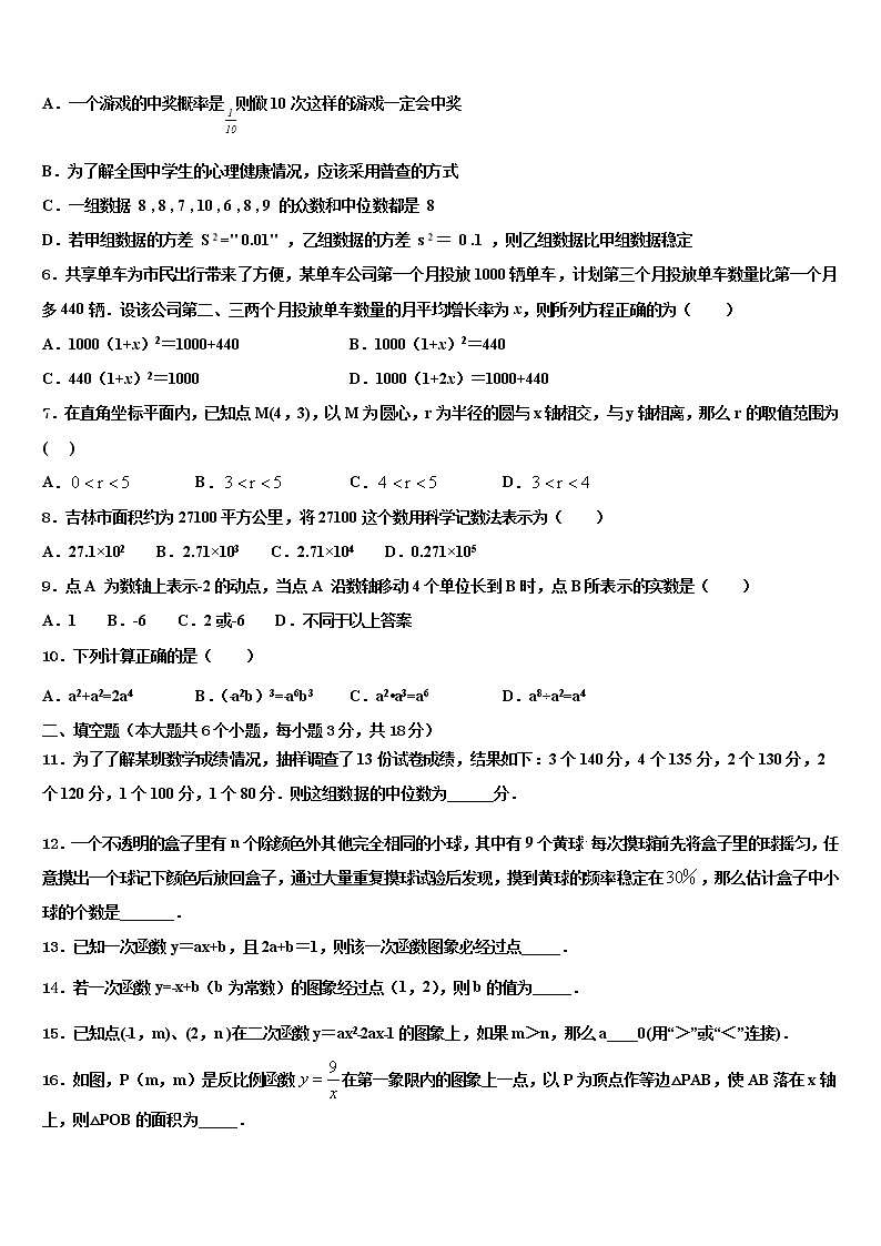 2022年青海省中考数学全真模拟试卷含解析02
