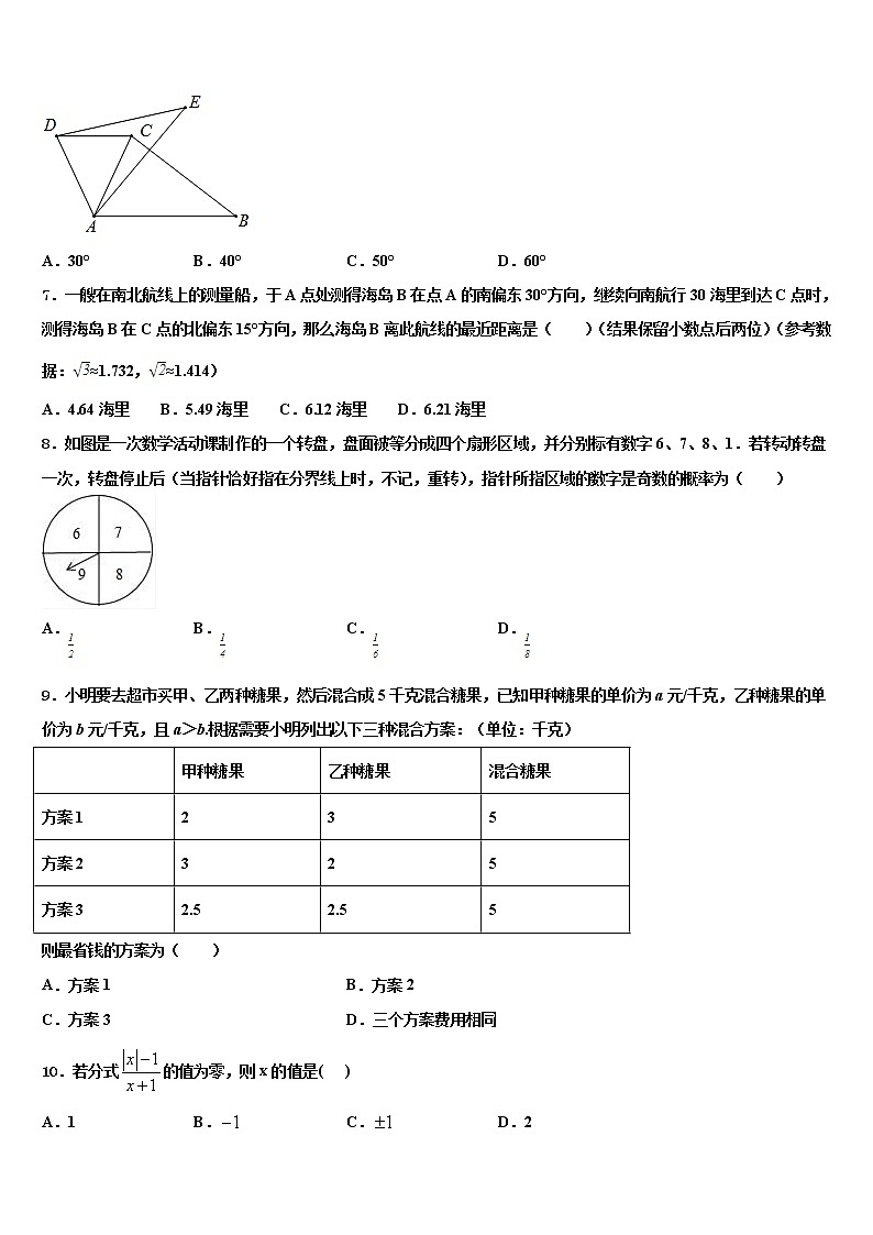 2022年山东省济南市汇才校中考数学四模试卷含解析02