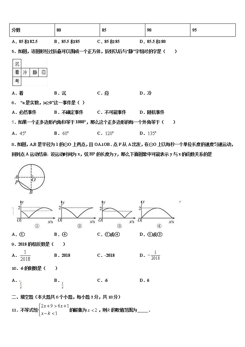 2022年山东省临沂沂水县联考中考数学五模试卷含解析02