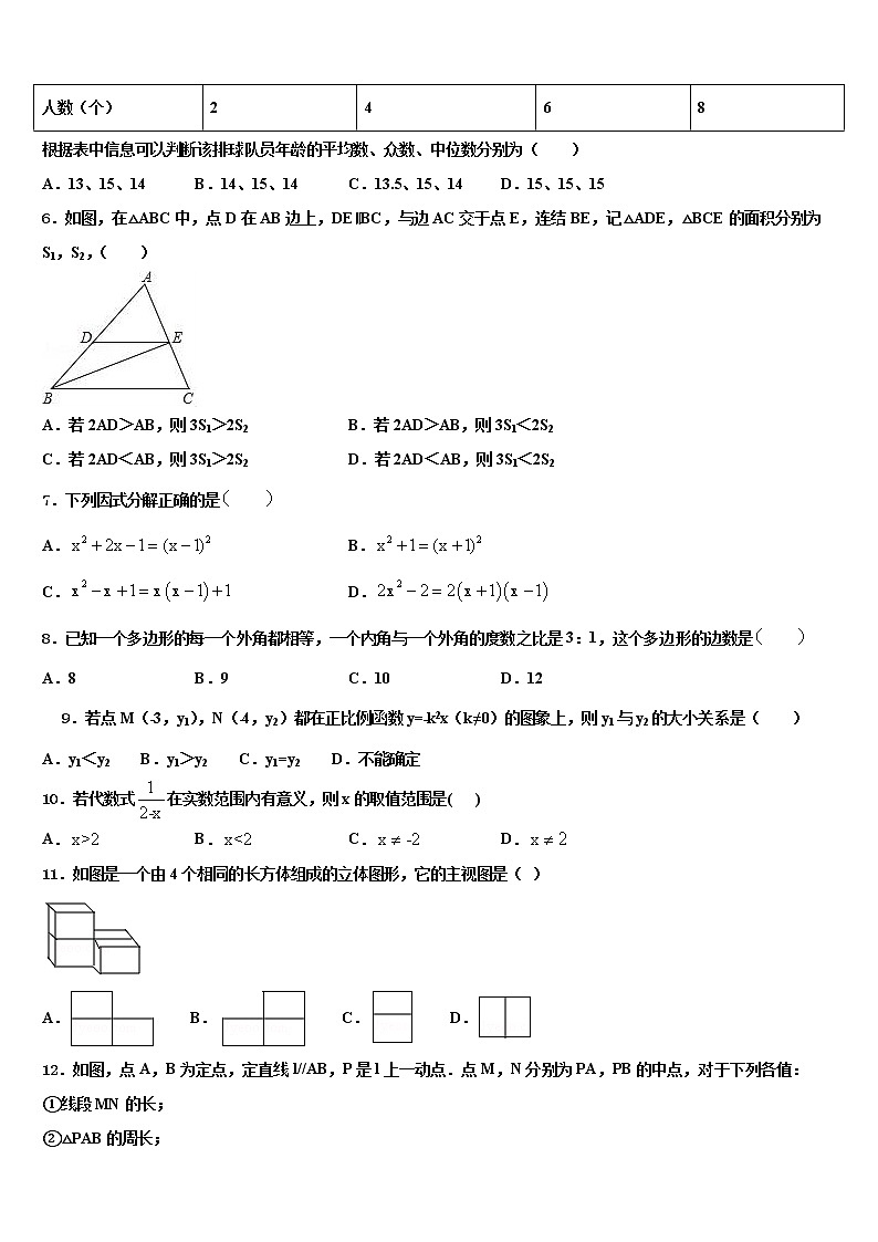 2022年山东省青岛市胶州实验市级名校中考一模数学试题含解析02