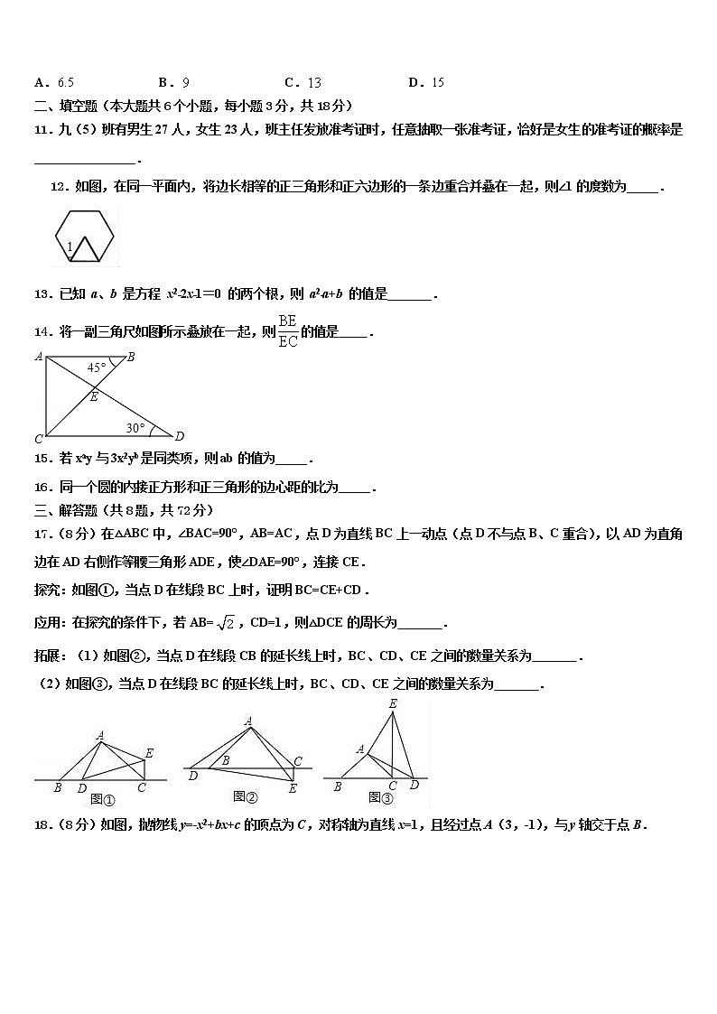 2022年山东省济南市章丘市达标名校中考数学考试模拟冲刺卷含解析03