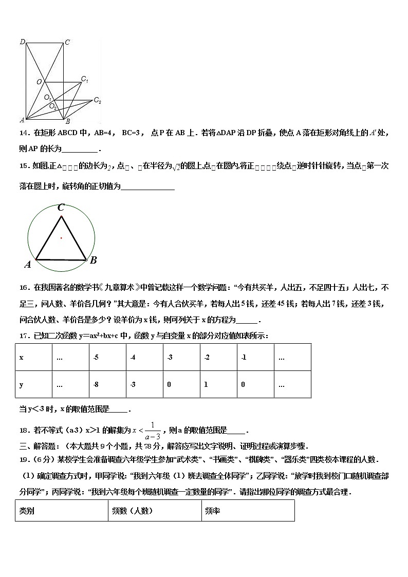 2022年山东省菏泽单县北城三中中考数学模拟预测试卷含解析03