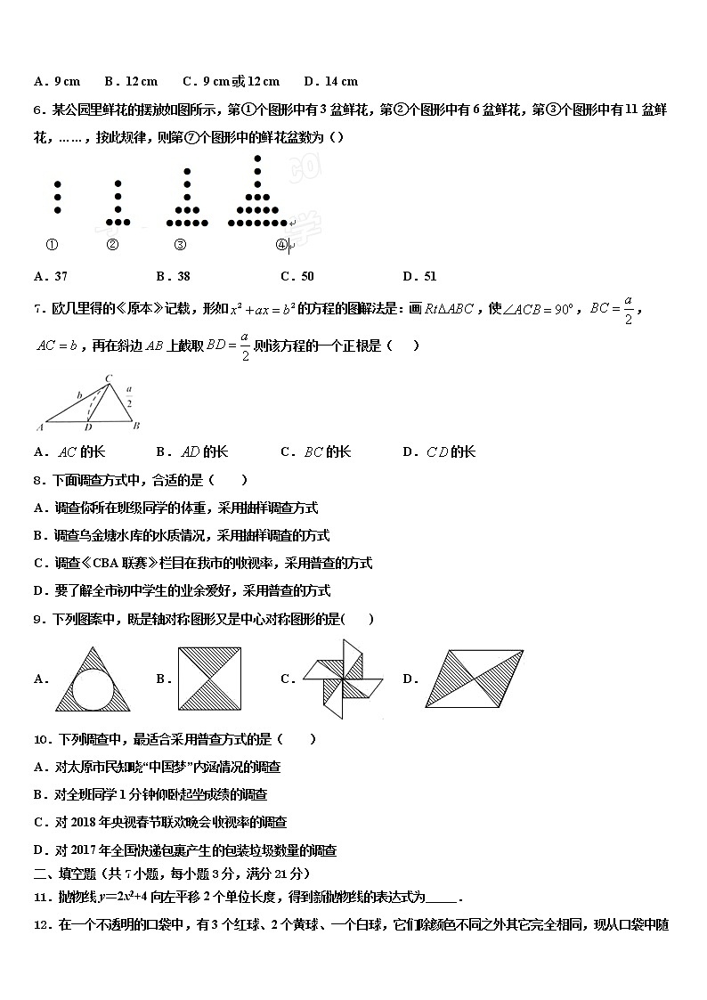 2022年山西省吕梁市柳林县重点达标名校中考试题猜想数学试卷含解析第2页