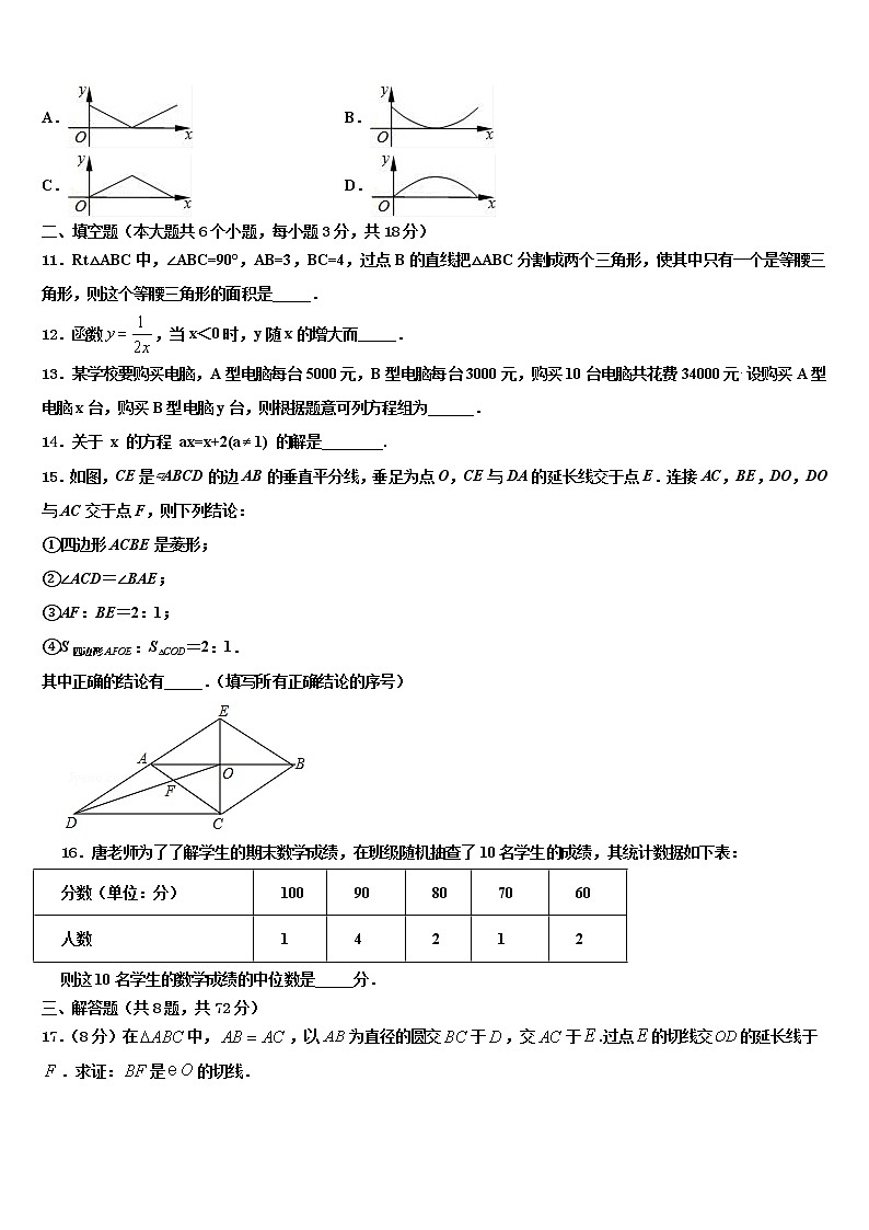 2022年山东省利津县重点名校中考数学考前最后一卷含解析03