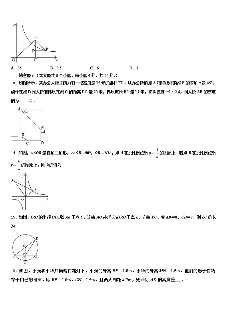 2022年山东省淄博市高青县重点中学中考数学模拟试题含解析03