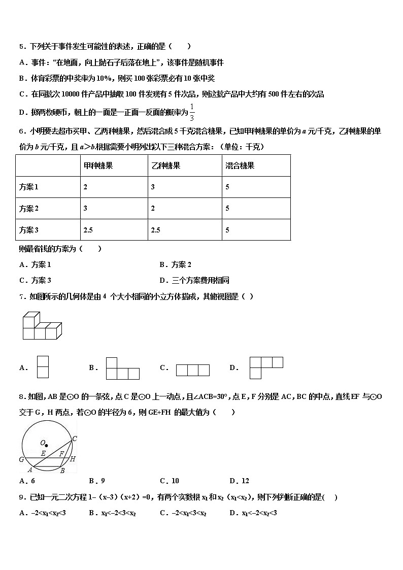 2022年山东省威海市乳山市重点达标名校中考数学最后冲刺模拟试卷含解析第2页