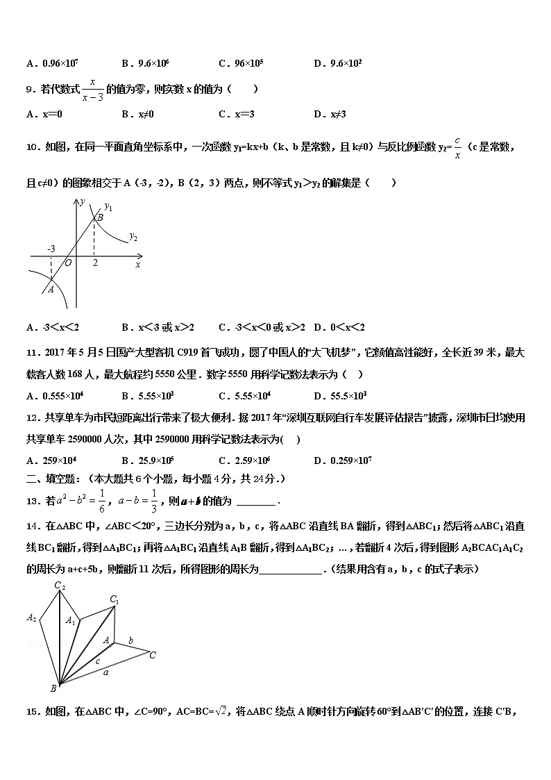 2022年山东省无棣县鲁北高新技术开发区实验学校中考考前最后一卷数学试卷含解析第2页